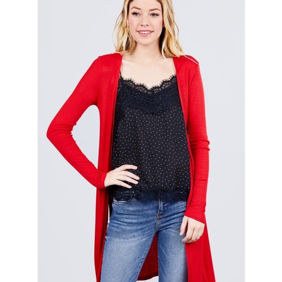 New With Tags NY&CO Red Duster Size Small - Picture 2 of 5